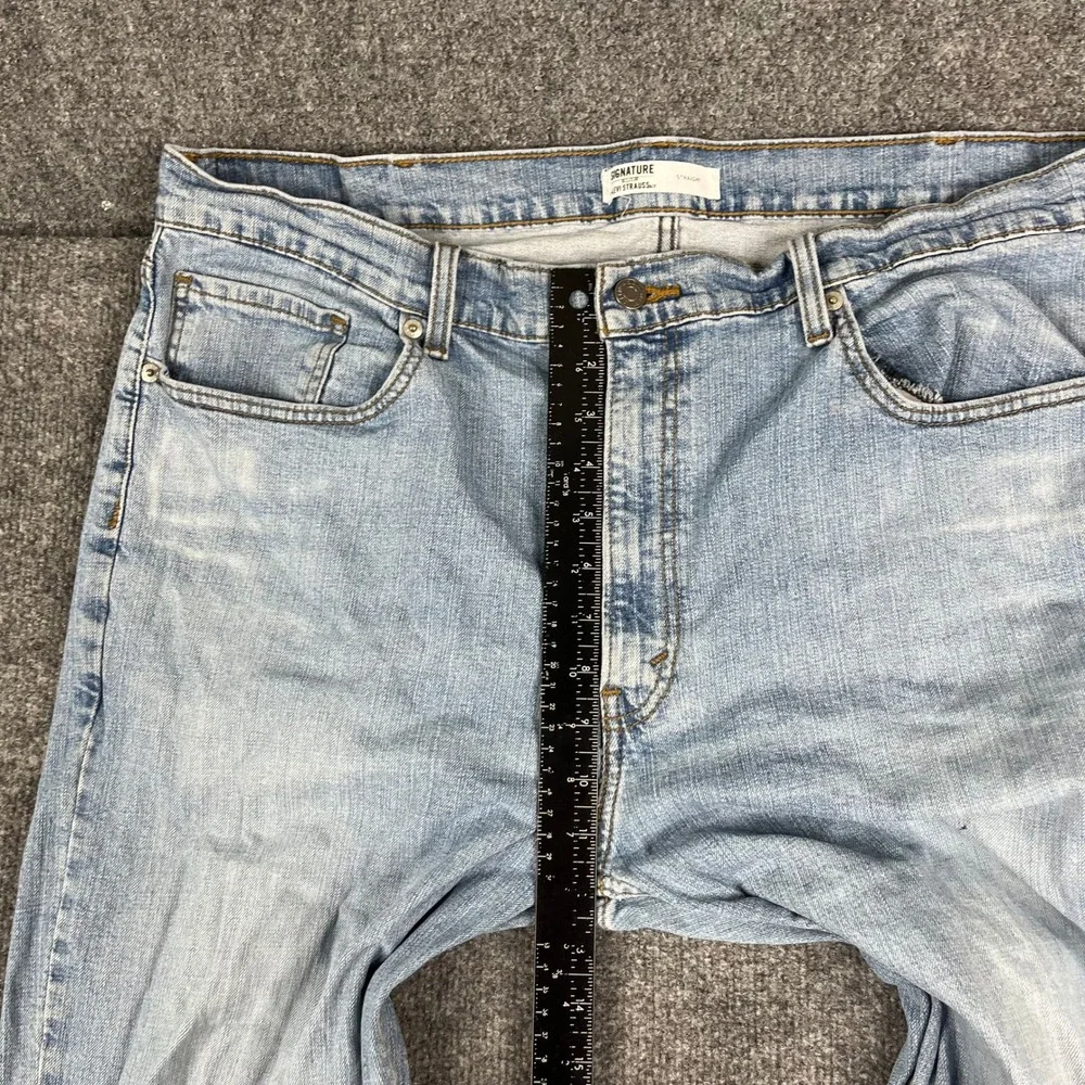 Signature‎ by Levi Strauss Jeans Mens Size 40x36 Light Wash Straight Fit Denim